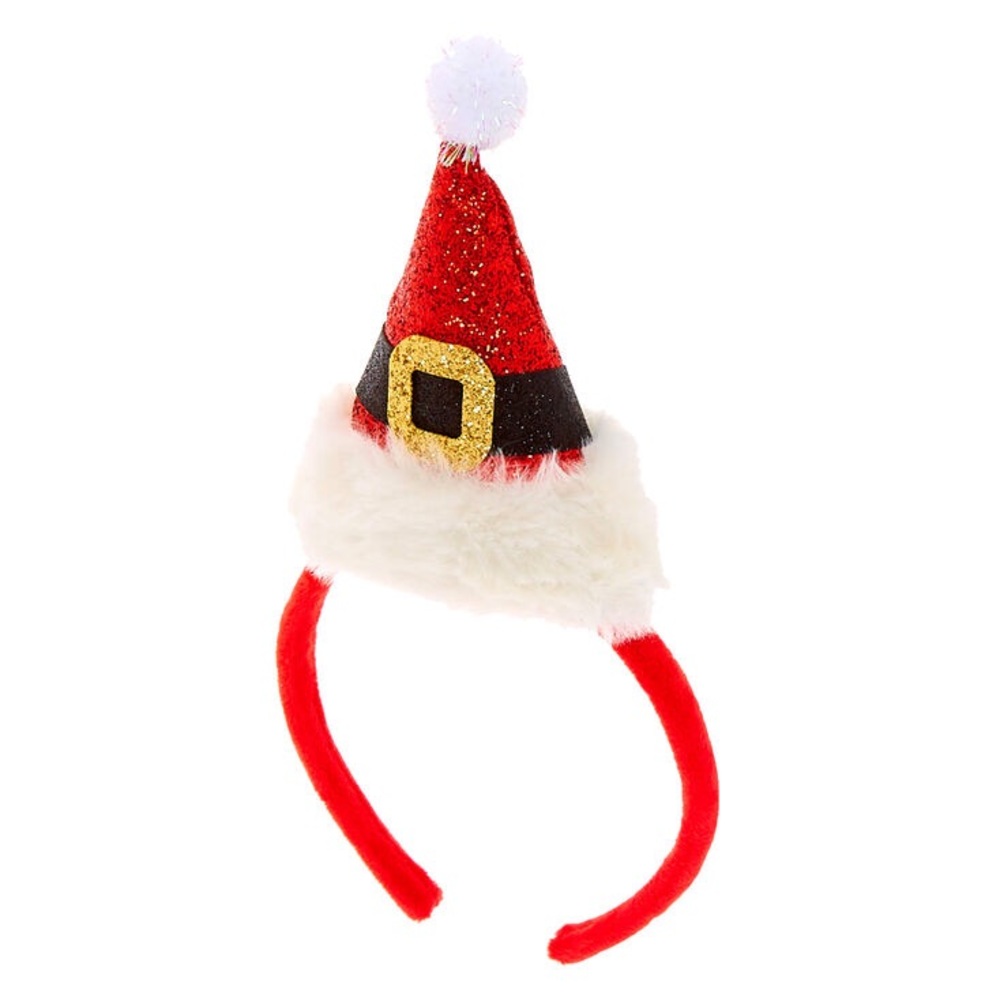 🖤3/$20 NWT New Claire’s Santa Hat Headband Red Gift
